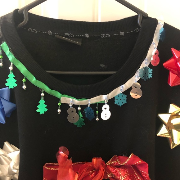 Ugliest Christmas Sweater - Hand crafted. Worn once and won the contest - Picture 3 of 7